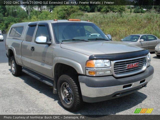 2002 GMC Sierra 2500HD SLE Extended Cab 4x4 in Pewter Metallic