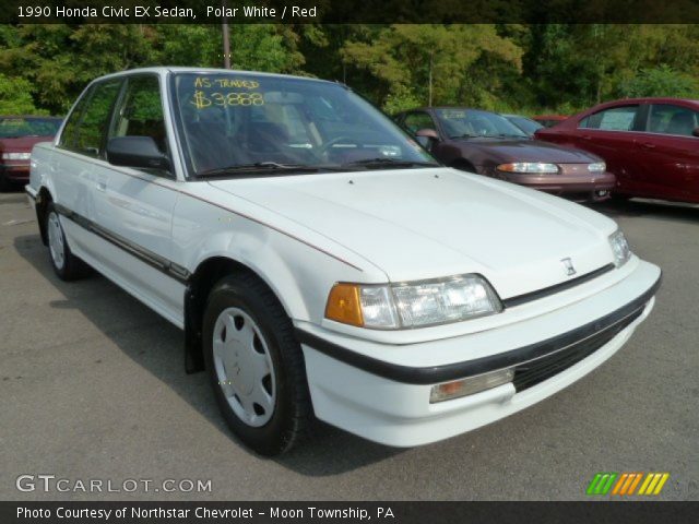 1990 Honda Civic EX Sedan in Polar White