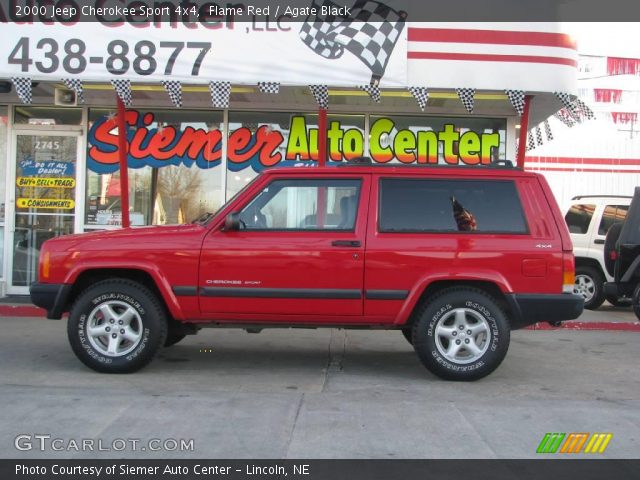 2000 Jeep Cherokee Sport 4x4 in Flame Red