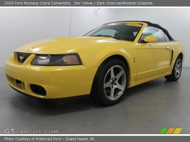 2003 Ford Mustang Cobra Convertible in Zinc Yellow
