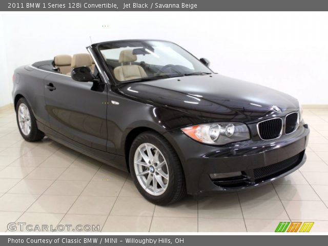 2011 BMW 1 Series 128i Convertible in Jet Black