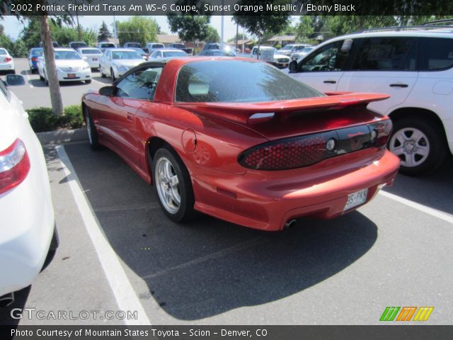 2002 Pontiac Firebird Trans Am WS-6 Coupe in Sunset Orange Metallic