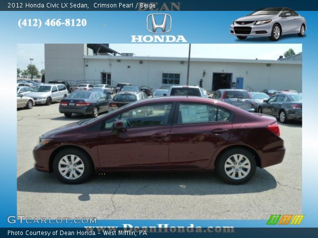 2012 Honda Civic LX Sedan in Crimson Pearl
