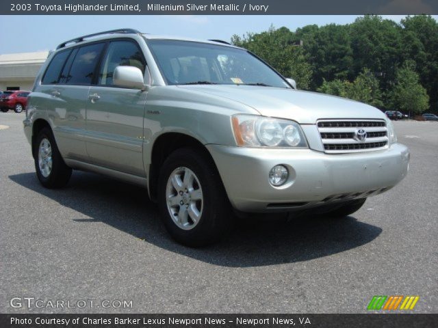 2003 Toyota Highlander Limited in Millenium Silver Metallic