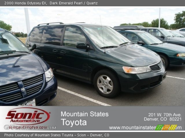 2000 Honda Odyssey EX in Dark Emerald Pearl