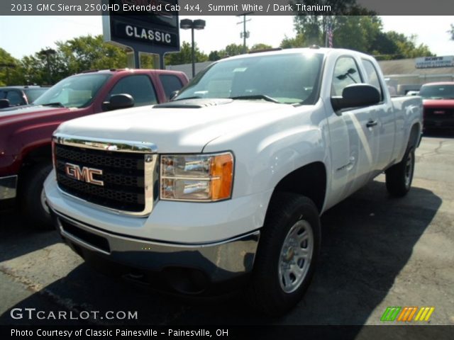 2013 GMC Sierra 2500HD Extended Cab 4x4 in Summit White