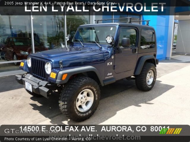 2005 Jeep Wrangler X 4x4 in Patriot Blue Pearl