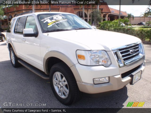 2010 Ford Explorer Eddie Bauer in White Platinum Tri-Coat