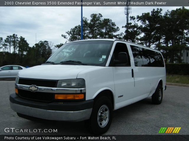 2003 Chevrolet Express 3500 Extended Passenger Van in Summit White