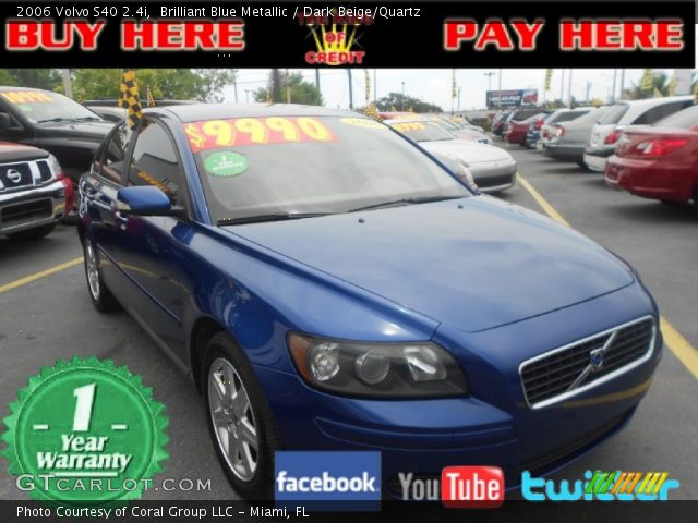 2006 Volvo S40 2.4i in Brilliant Blue Metallic