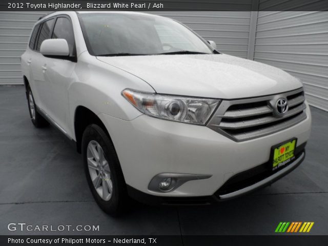 2012 Toyota Highlander  in Blizzard White Pearl