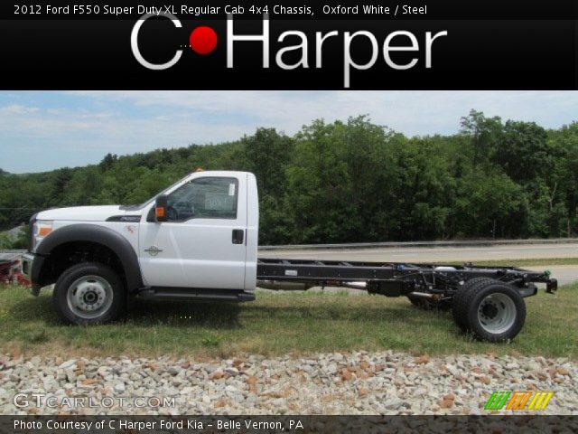 2012 Ford F550 Super Duty XL Regular Cab 4x4 Chassis in Oxford White