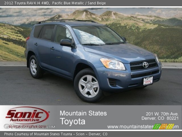 2012 Toyota RAV4 I4 4WD in Pacific Blue Metallic