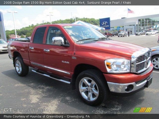 2008 Dodge Ram 1500 Big Horn Edition Quad Cab 4x4 in Sunburst Orange Pearl