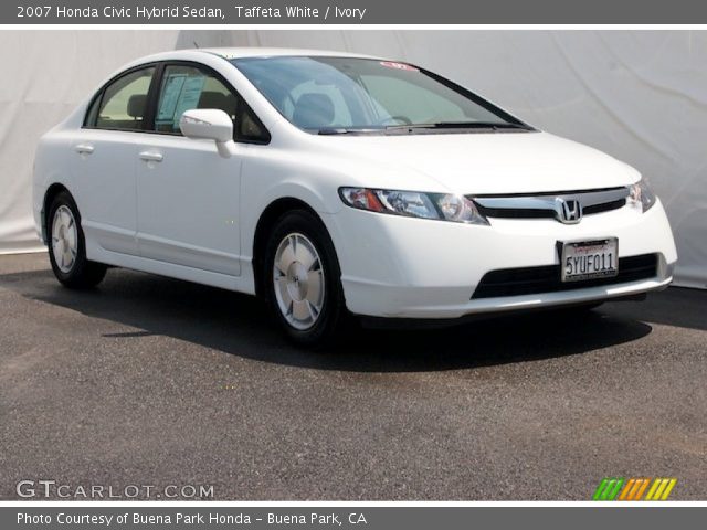 2007 Honda civic hybrid white