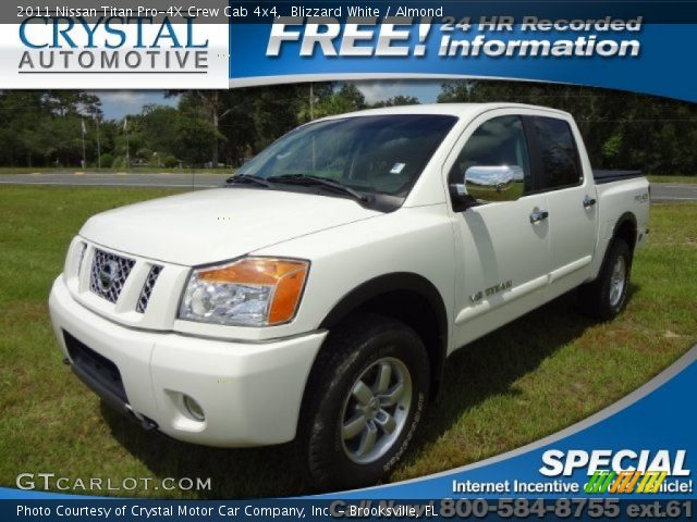 2011 Nissan Titan Pro-4X Crew Cab 4x4 in Blizzard White