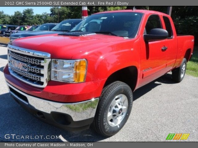 2012 GMC Sierra 2500HD SLE Extended Cab 4x4 in Fire Red