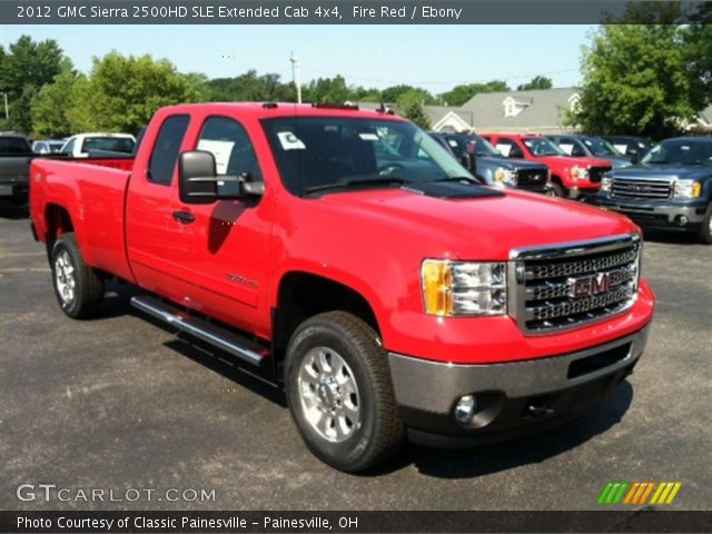 2012 GMC Sierra 2500HD SLE Extended Cab 4x4 in Fire Red
