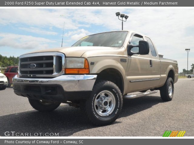 2000 Ford F250 Super Duty Lariat Extended Cab 4x4 in Harvest Gold Metallic