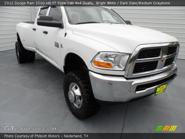 2012 Dodge Ram 3500 HD ST Crew Cab 4x4 Dually in Bright White