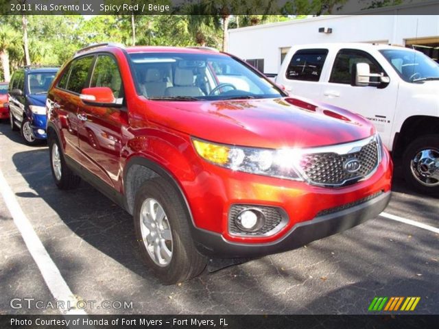2011 Kia Sorento LX in Spicy Red