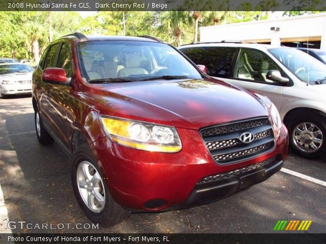 2008 Hyundai Santa Fe GLS in Dark Cherry Red