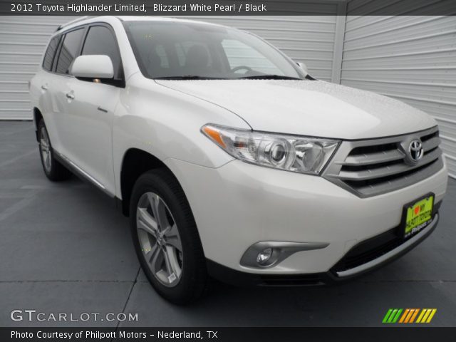 2012 Toyota Highlander Limited in Blizzard White Pearl