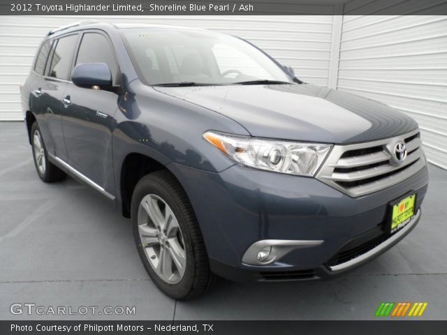2012 Toyota Highlander Limited in Shoreline Blue Pearl