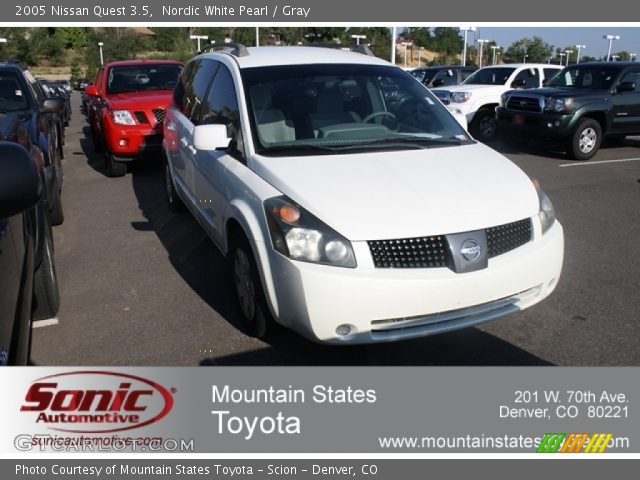 2005 Nissan Quest 3.5 in Nordic White Pearl