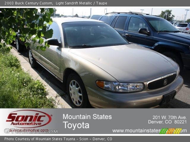2003 Buick Century Custom in Light Sandrift Metallic