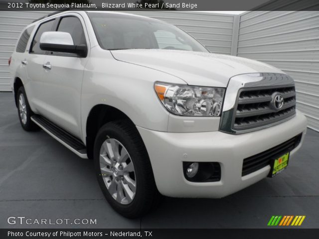 2012 Toyota Sequoia Platinum in Blizzard White Pearl