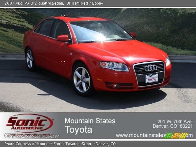 2007 Audi A4 3.2 quattro Sedan in Brilliant Red