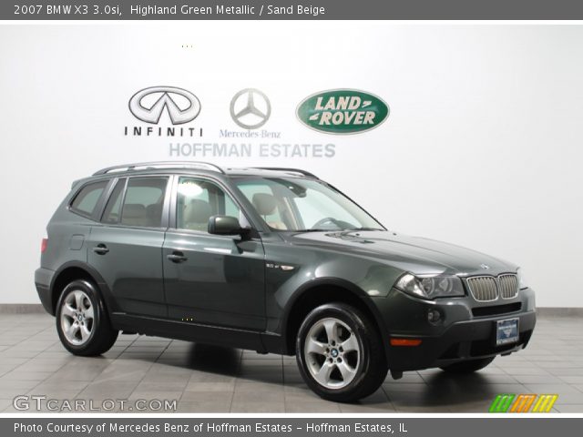 2007 BMW X3 3.0si in Highland Green Metallic