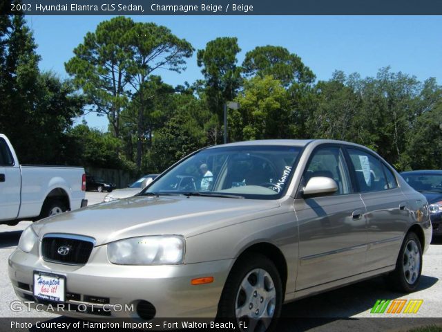 2002 Hyundai Elantra GLS Sedan in Champagne Beige