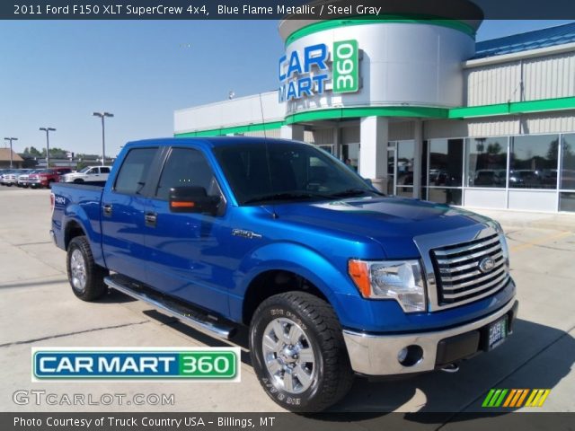 2011 Ford F150 XLT SuperCrew 4x4 in Blue Flame Metallic