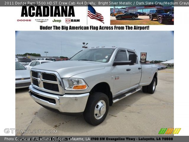2011 Dodge Ram 3500 HD ST Crew Cab 4x4 Dually in Bright Silver Metallic