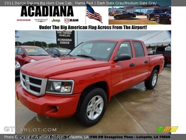 2011 Dodge Dakota Big Horn Crew Cab in Flame Red