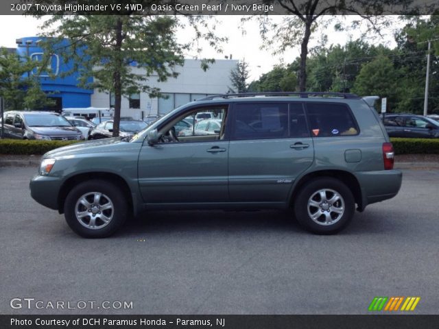 2007 Toyota Highlander V6 4WD in Oasis Green Pearl