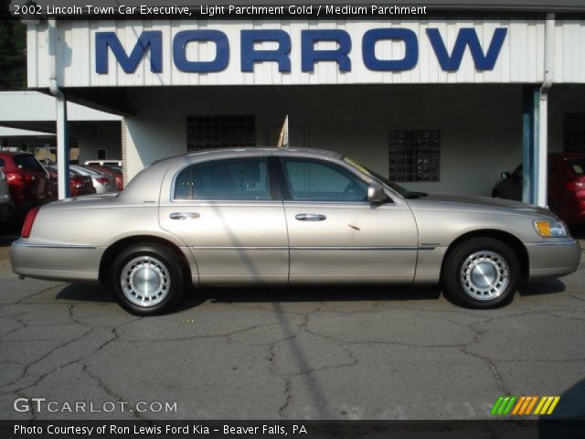 2002 Lincoln Town Car Executive in Light Parchment Gold