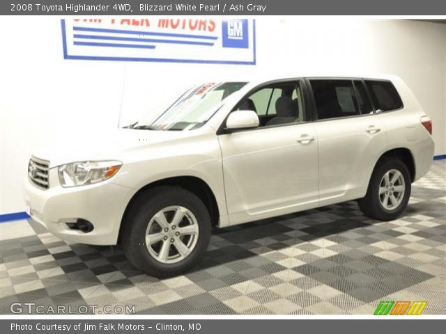 2008 Toyota Highlander 4WD in Blizzard White Pearl