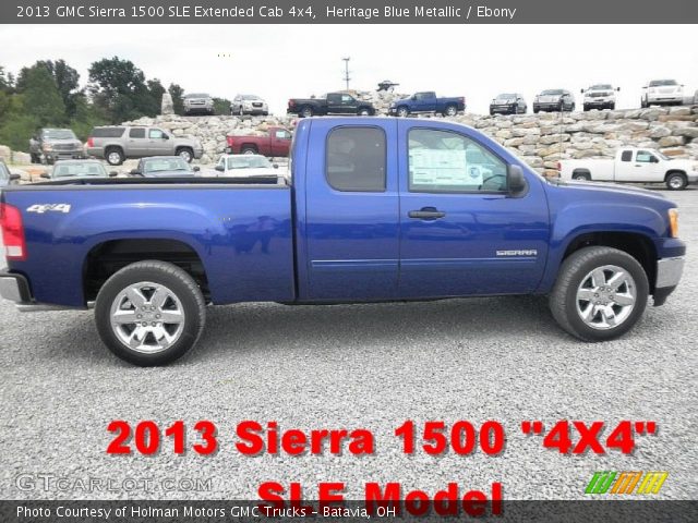 2013 GMC Sierra 1500 SLE Extended Cab 4x4 in Heritage Blue Metallic