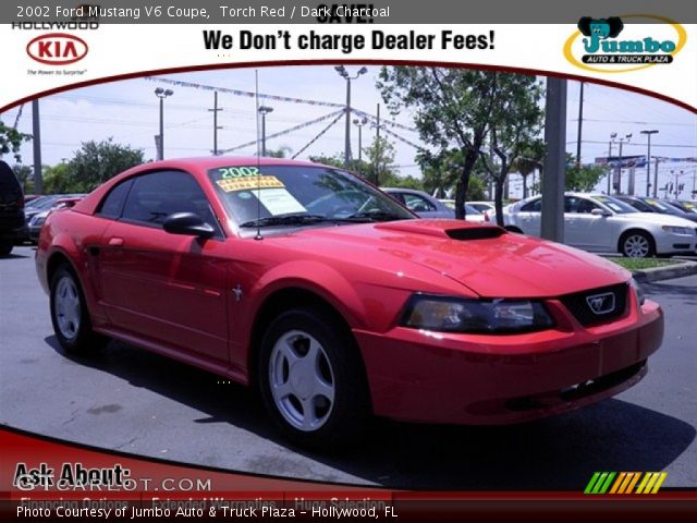2002 Ford Mustang V6 Coupe in Torch Red
