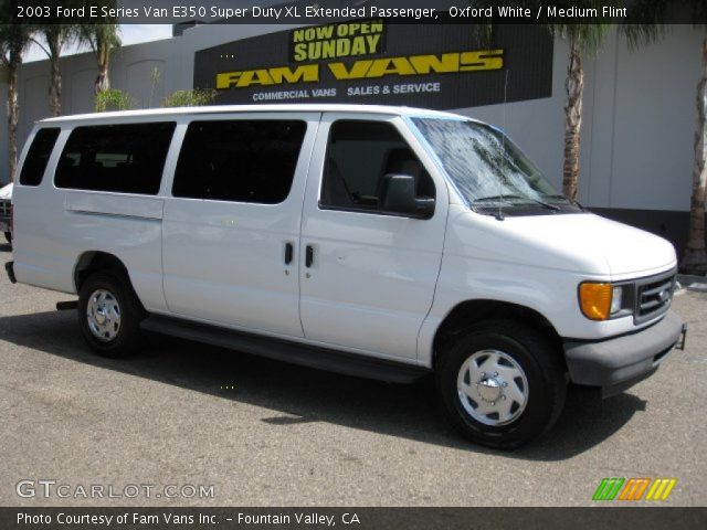 2003 Ford E Series Van E350 Super Duty XL Extended Passenger in Oxford White
