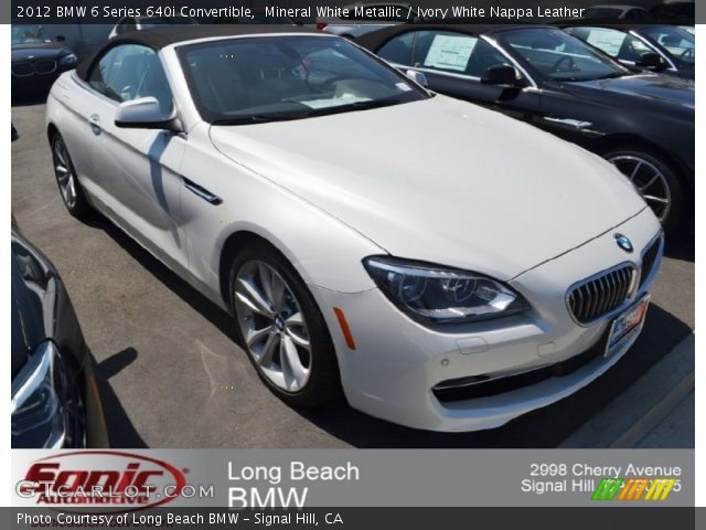 2012 BMW 6 Series 640i Convertible in Mineral White Metallic