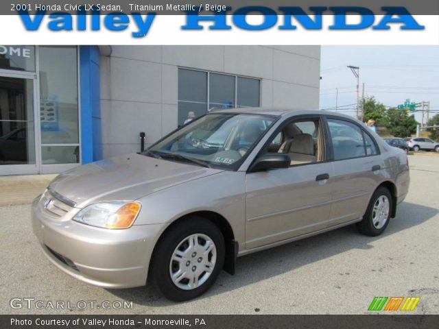 2001 Honda Civic LX Sedan in Titanium Metallic