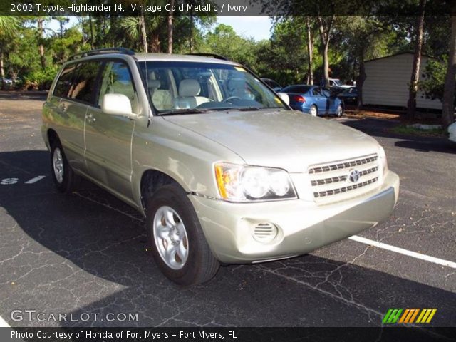 2002 Toyota Highlander I4 in Vintage Gold Metallic