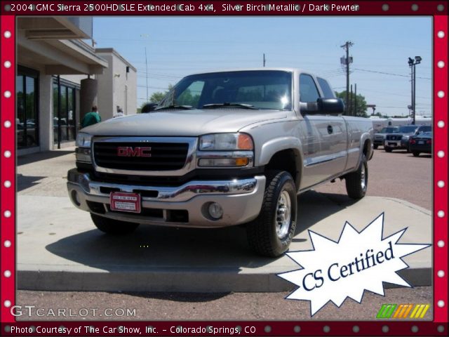 2004 GMC Sierra 2500HD SLE Extended Cab 4x4 in Silver Birch Metallic