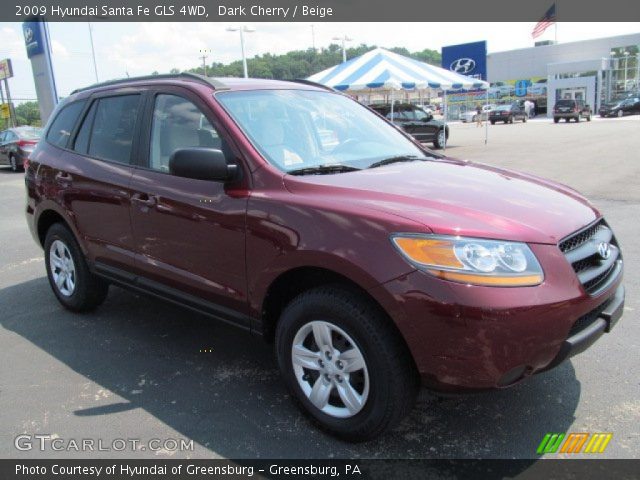 2009 Hyundai Santa Fe GLS 4WD in Dark Cherry