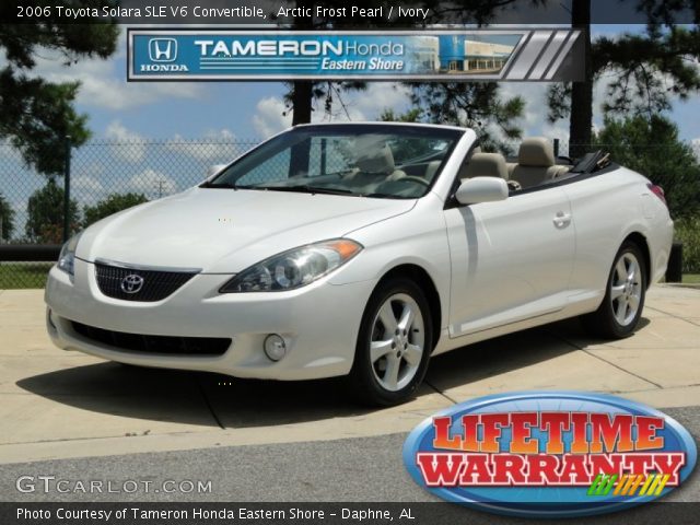 2006 Toyota Solara SLE V6 Convertible in Arctic Frost Pearl