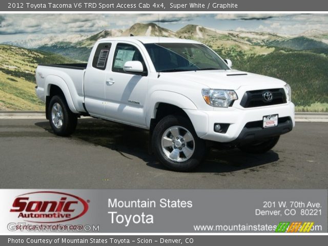 2012 Toyota Tacoma V6 TRD Sport Access Cab 4x4 in Super White